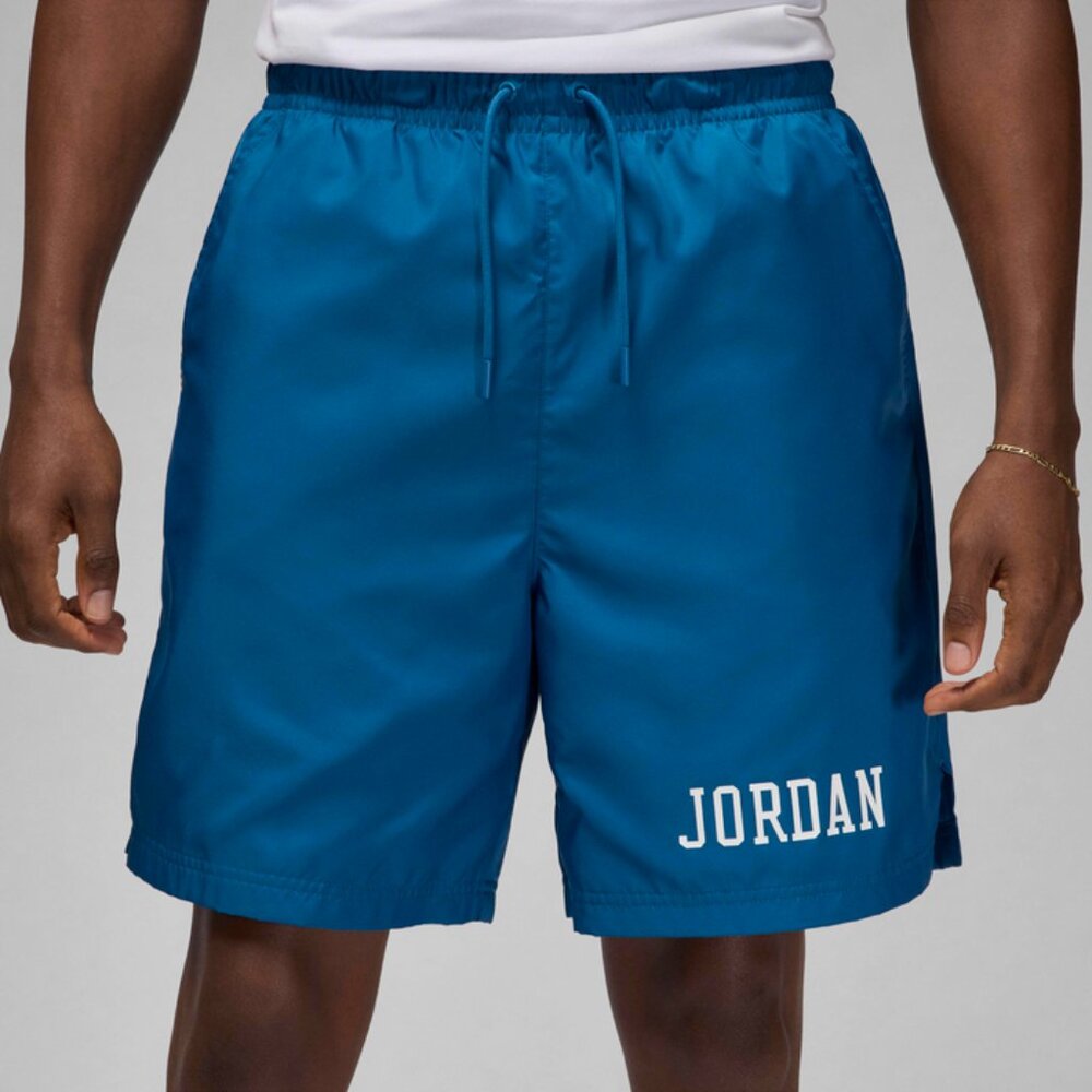 Jordan Essentials Men's 7" Poolside Shorts Mesh Liner Pockets Blue Large